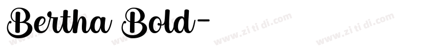 Bertha Bold字体转换